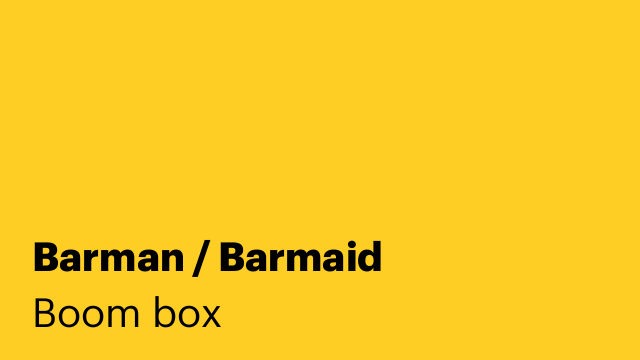 Barman / Barmaid