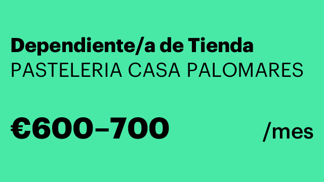 Dependiente/a de Tienda