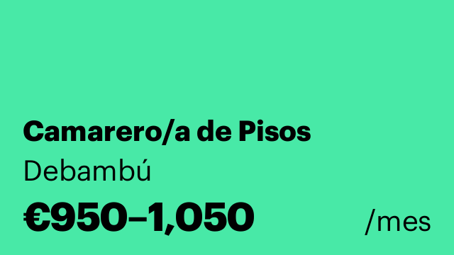 Camarero/a de Pisos