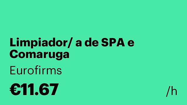 Limpiador/ a de SPA e Comaruga