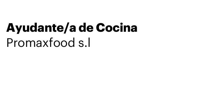 Ayudante/a de Cocina