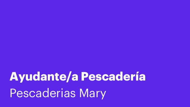 Ayudante/a Pescadería