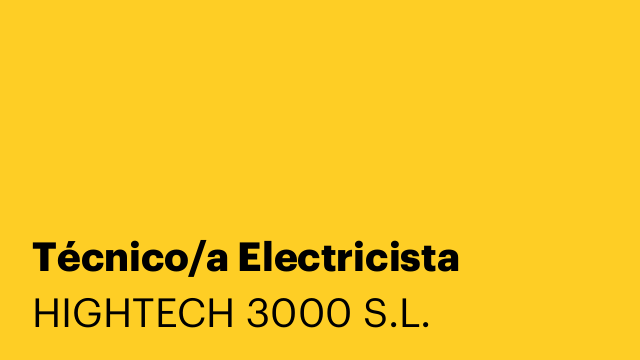 Técnico/a Electricista
