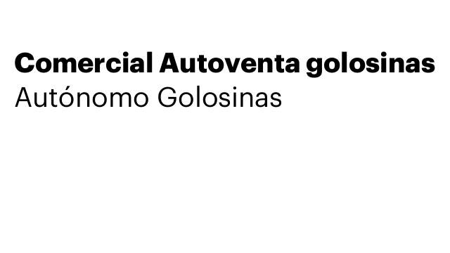 Comercial Autoventa golosinas