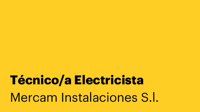 Técnico/a Electricista
