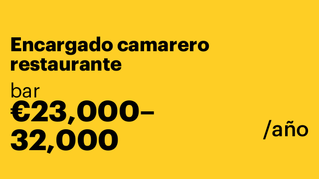 Encargado camarero restaurante