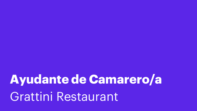 Ayudante de Camarero/a