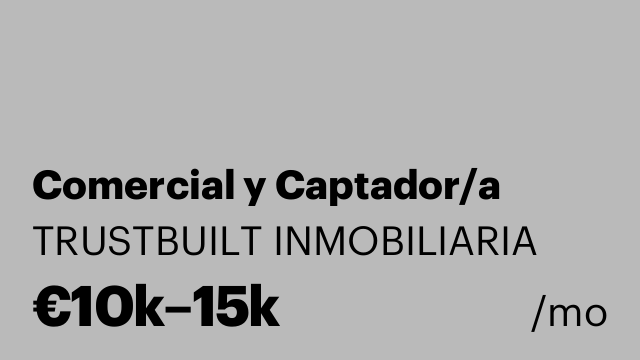 Comercial y Captador/a