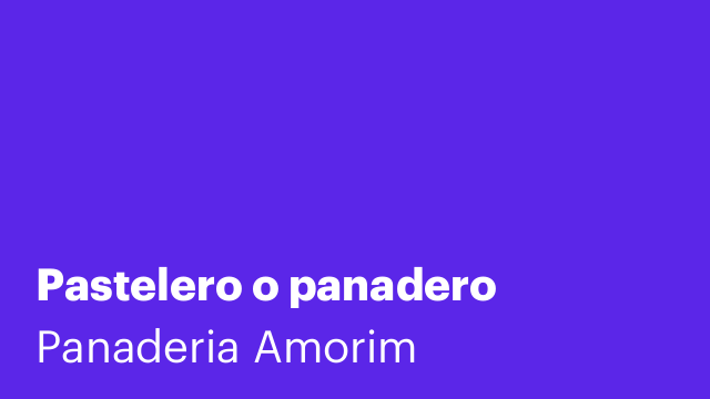 Pastelero o panadero