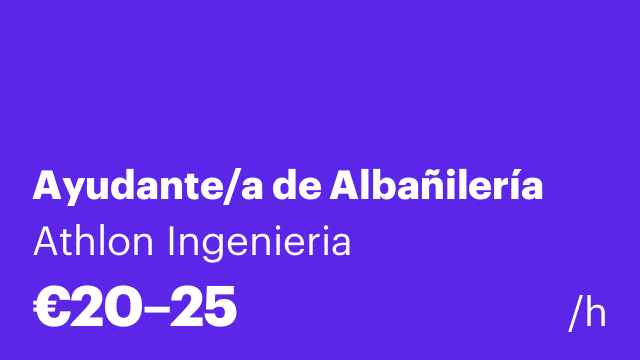 Ayudante/a de Albañilería