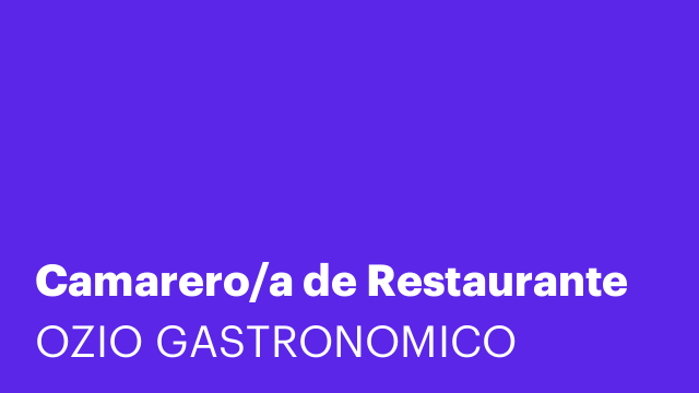 Camarero/a de Restaurante