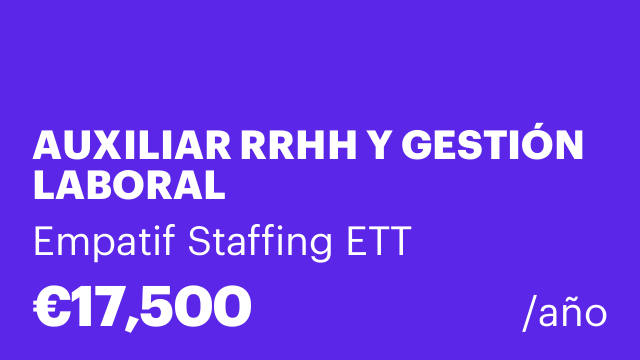 AUXILIAR RRHH Y GESTIÓN LABORAL