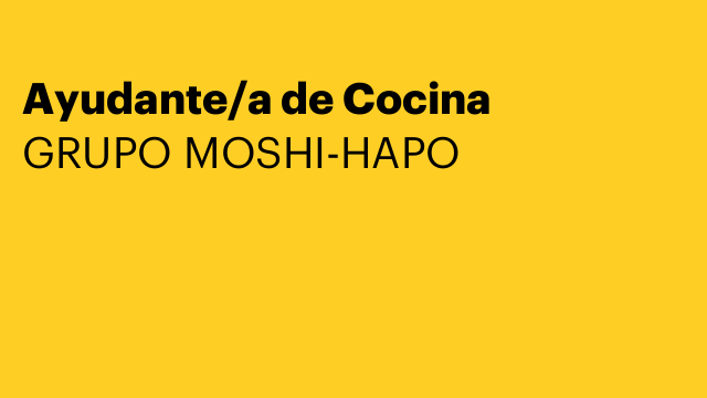 Ayudante/a de Cocina
