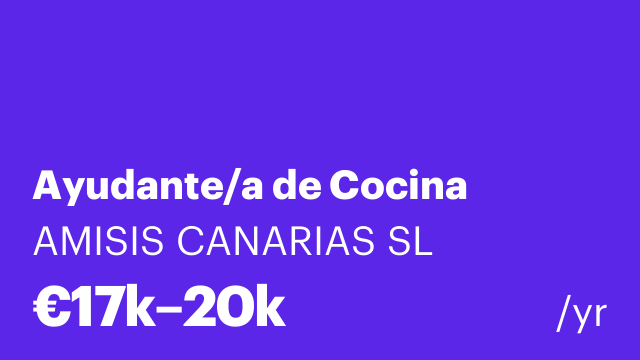 Ayudante/a de Cocina