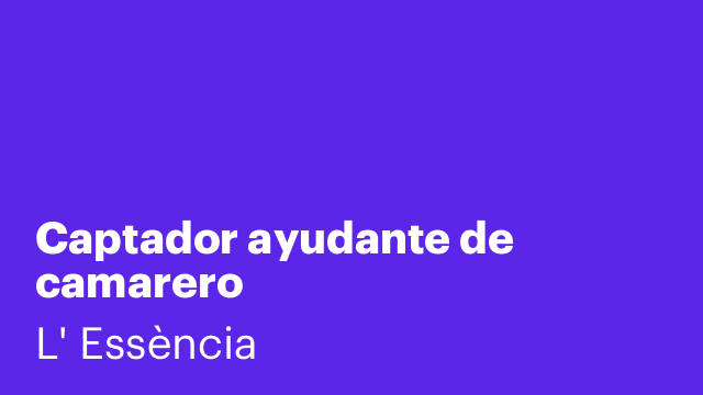Captador ayudante de camarero