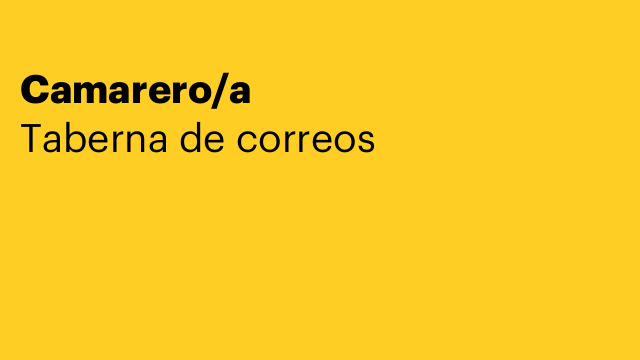 Camarero/a