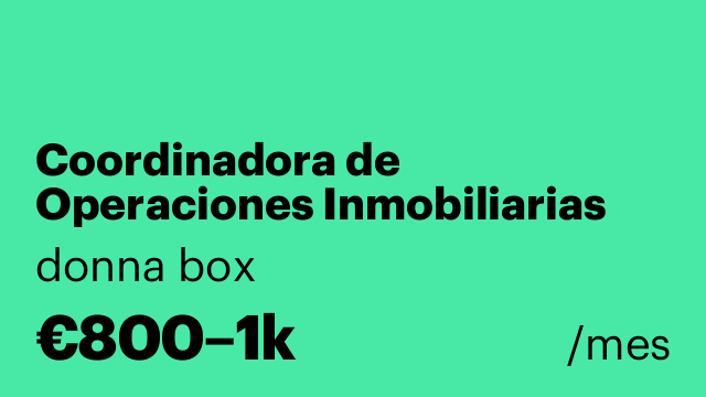 Coordinadora de Operaciones Inmobiliarias