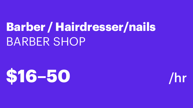 Barber / Hairdresser/nails