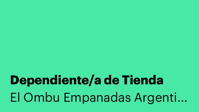 Dependiente/a de Tienda