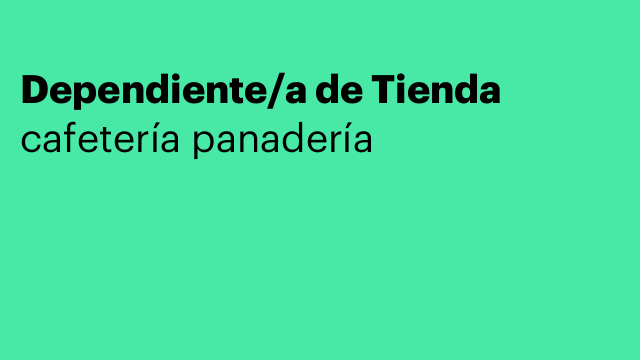 Dependiente/a de Tienda