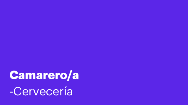 Camarero/a