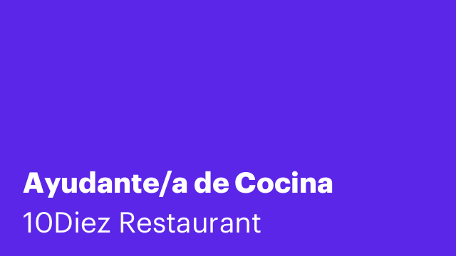 Ayudante/a de Cocina