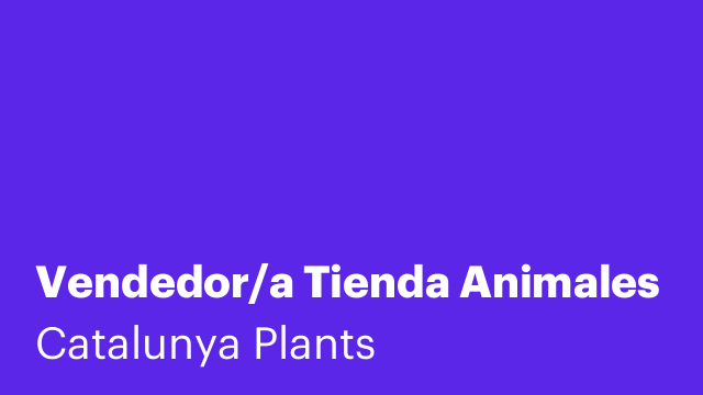 Vendedor/a Tienda Animales