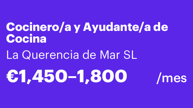 Cocinero/a y Ayudante/a de Cocina
