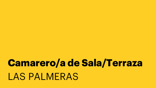 Camarero/a de Sala/Terraza