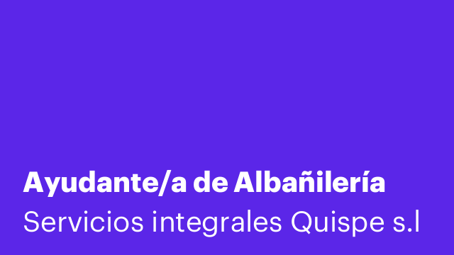 Ayudante/a de Albañilería