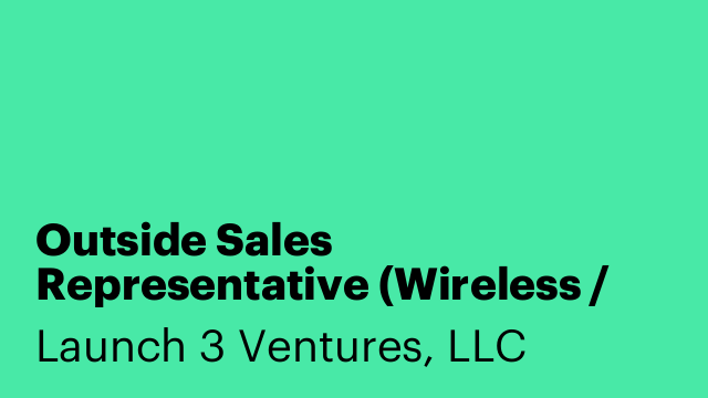 Outside Sales Representative (Wireless / Telecom Equipment)