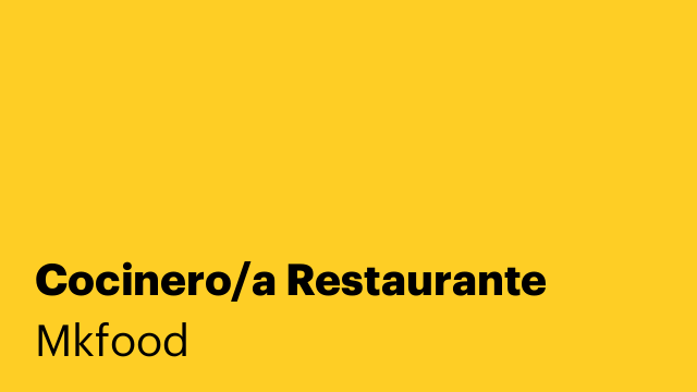 Cocinero/a Restaurante