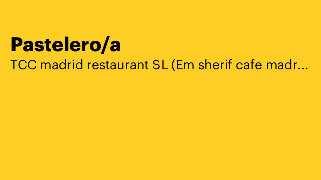 Pastelero/a