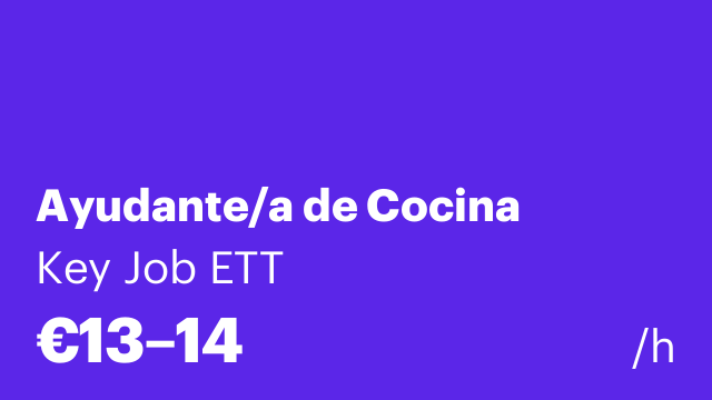 Ayudante/a de Cocina
