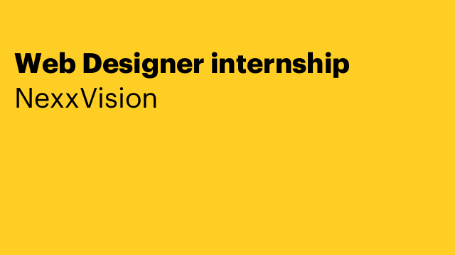 Web Designer internship