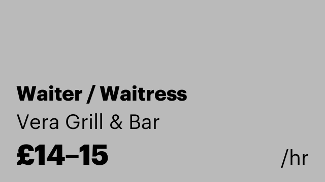 Waiter / Waitress