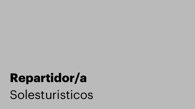Repartidor/a