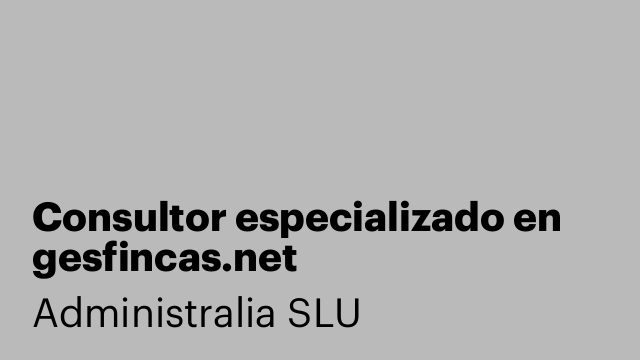 Consultor especializado en gesfincas.net