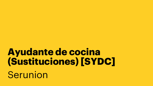 Ayudante de cocina (Sustituciones) [SYDC]