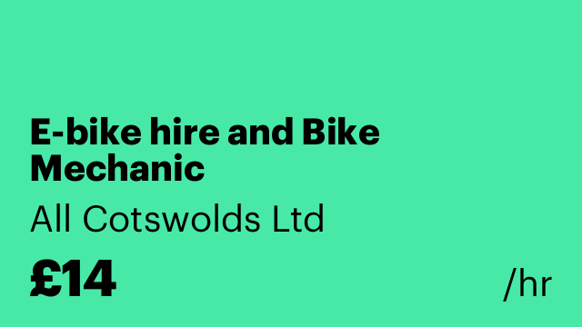 E-bike hire and Bike Mechanic