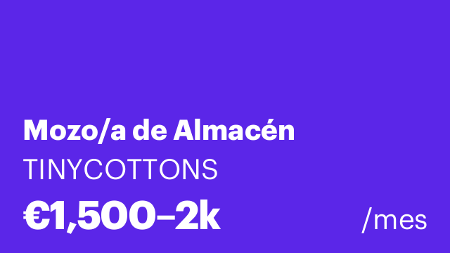 Mozo/a de Almacén