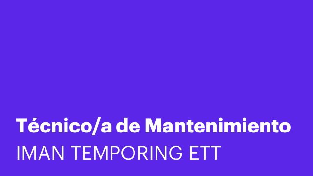 Técnico/a de Mantenimiento