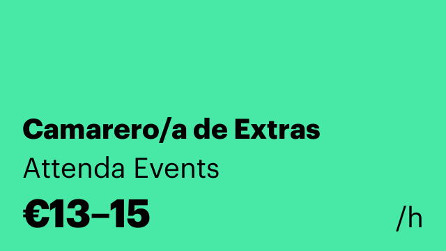 Camarero/a de Extras