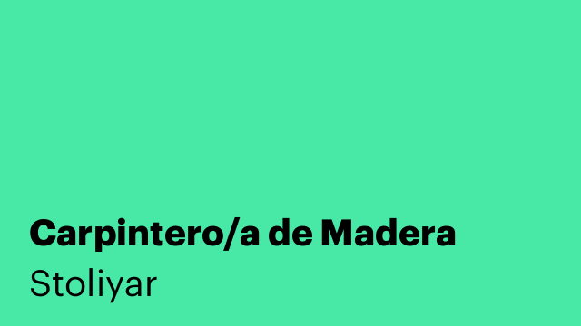 Carpintero/a de Madera