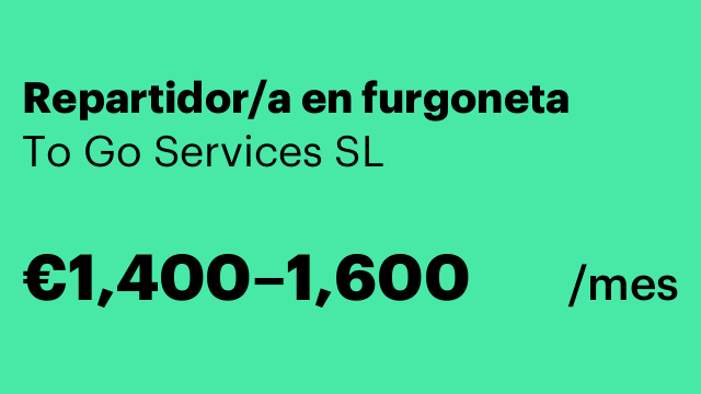 Repartidor/a en furgoneta