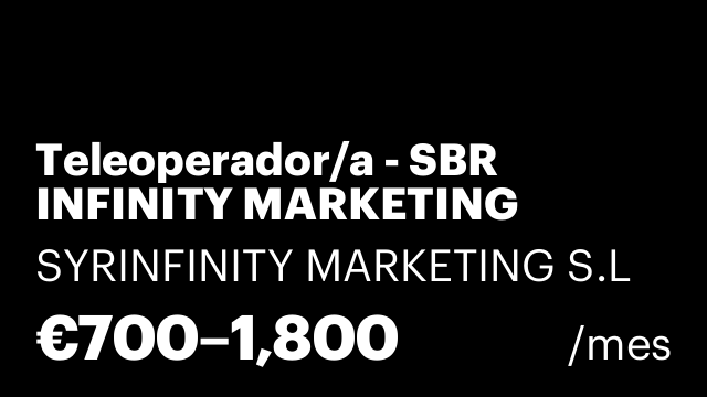 Teleoperador/a - SBR INFINITY MARKETING