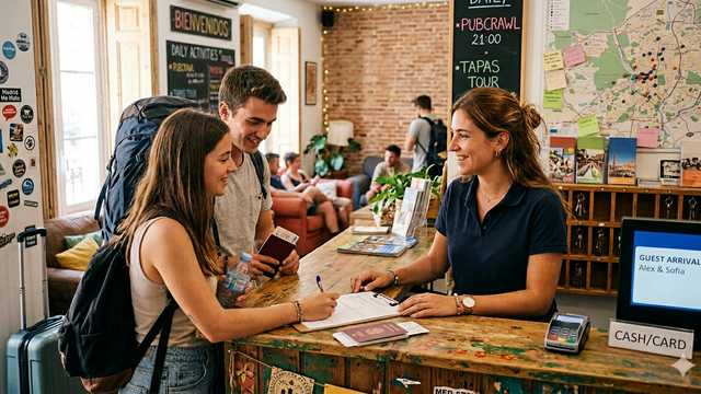 Recepcionista de Hostel