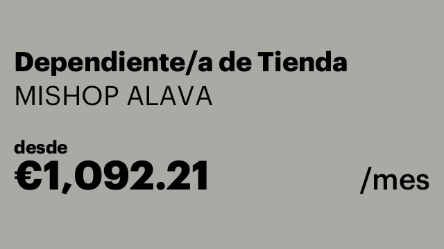 Dependiente/a de Tienda