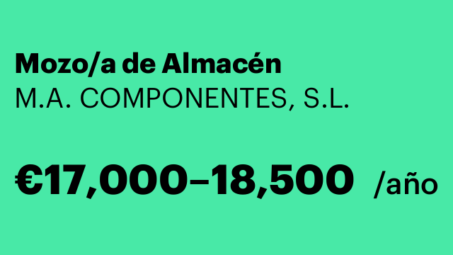 Mozo/a de Almacén