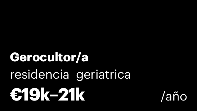 Gerocultor/a